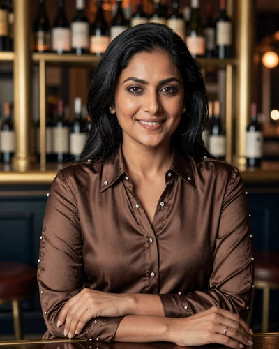 Priya, verified LuxyMeet member, fintech founder from Chicago at Gold Coast wine bar