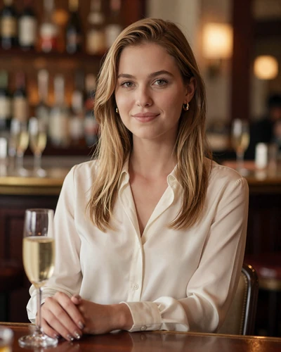 Sofia, verified LuxyMeet member at a Gold Coast Chicago cocktail bar