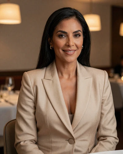 Renata, verified LuxyMeet cougar member at Coral Gables Miami restaurant