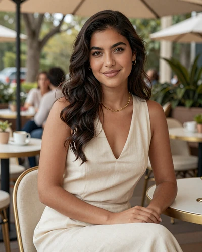 Ariana, verified LuxyMeet member at Inman Park Atlanta garden cafe