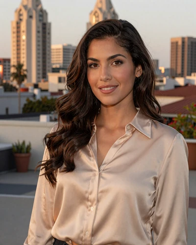 Camila, verified LuxyMeet member at Gaslamp Quarter rooftop San Diego
