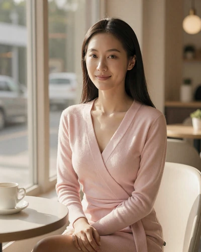 Mei, verified LuxyMeet member at a Rice Village Houston cafe