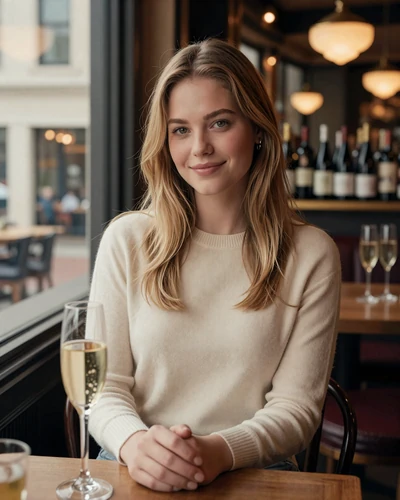 Camille, verified LuxyMeet member at a River Oaks Houston wine bar