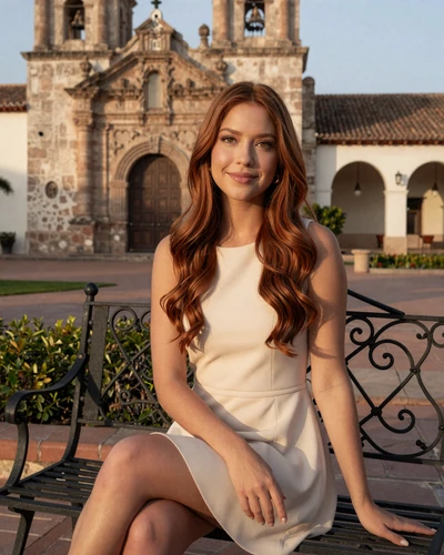 Lucia, verified LuxyMeet member at Mission San Jose courtyard San Antonio