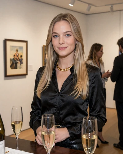 Anya, verified LuxyMeet member at a Tanglewood Houston gallery