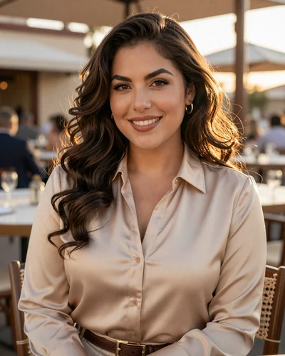 Adriana, verified LuxyMeet member at Paradise Valley restaurant patio