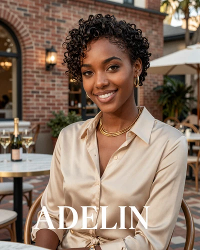 Adeline, verified LuxyMeet sugar baby member at Thornton Park Orlando courtyard cafe
